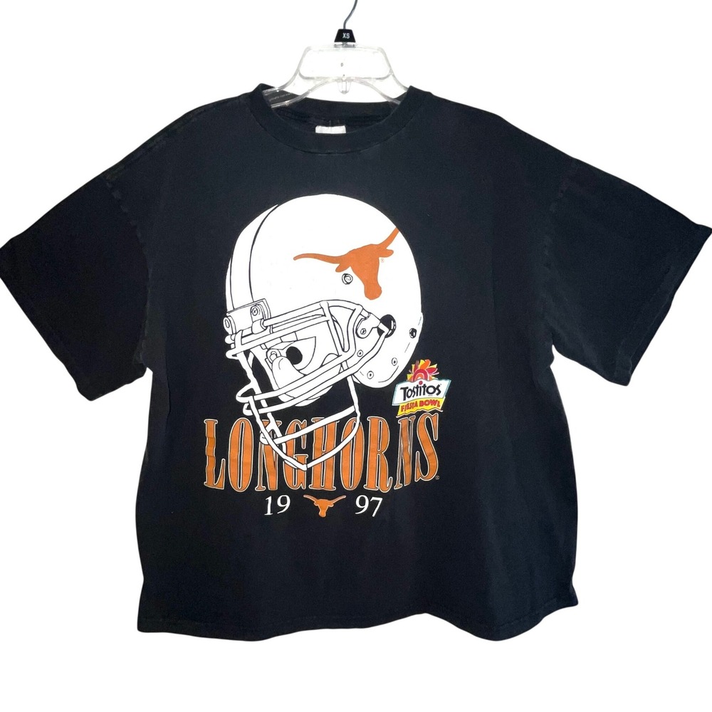 Vintage 1997 Texas Longhorns Tostitos Fiesta Bowl T-Shirt Briar Creek XL Black